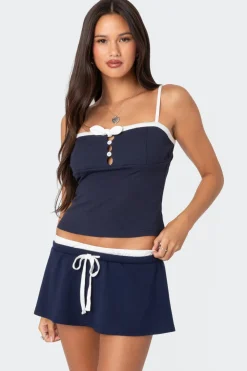 Baxter Button Front Ribbed Tank Top