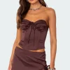 Bea Satin Lace Up Corset