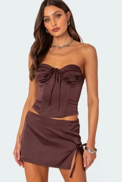 Bea Satin Lace Up Corset