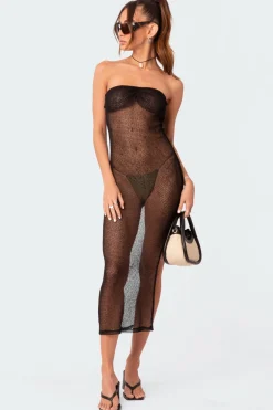 Beachside Sheer Knit Maxi Dress