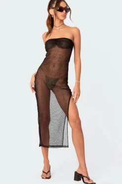 Beachside Sheer Knit Maxi Dress