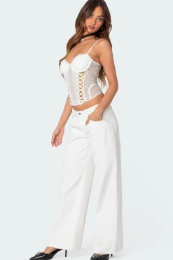 Becki Sheer Lace Cupped Corset