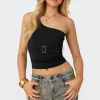 Belted One Shoulder Top