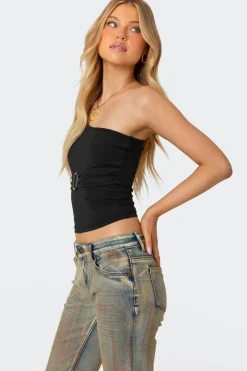 Belted One Shoulder Top