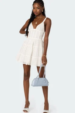 Bennett Eyelet Corset Mini Dress