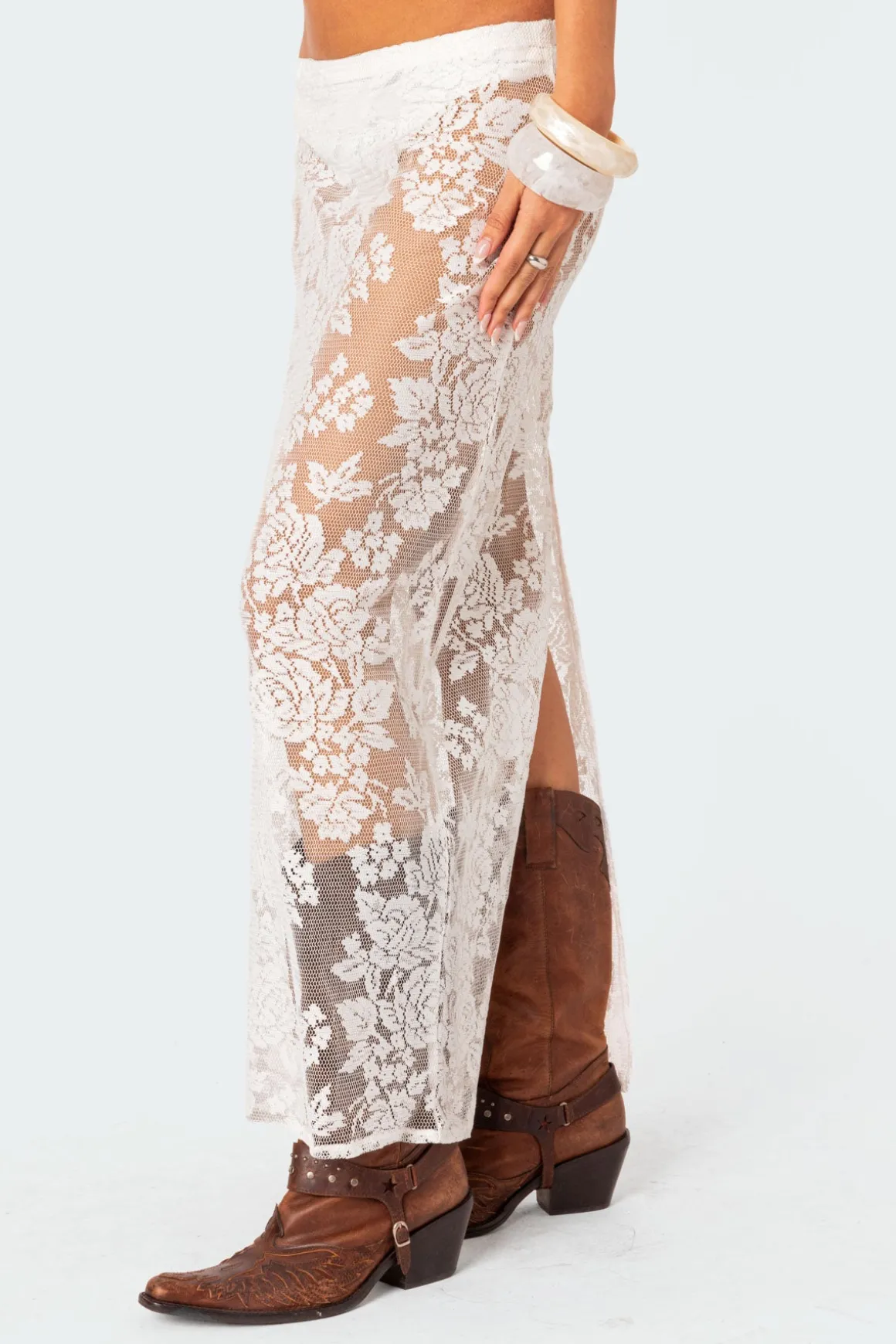 Bess Sheer Lace Maxi Skirt