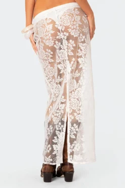 Bess Sheer Lace Maxi Skirt