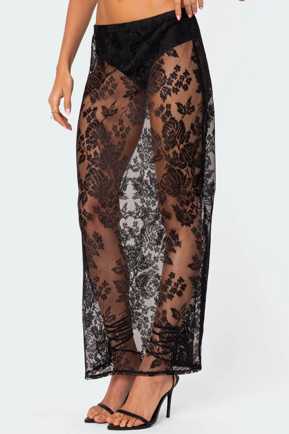 Bess Sheer Lace Maxi Skirt
