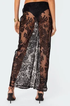 Bess Sheer Lace Maxi Skirt