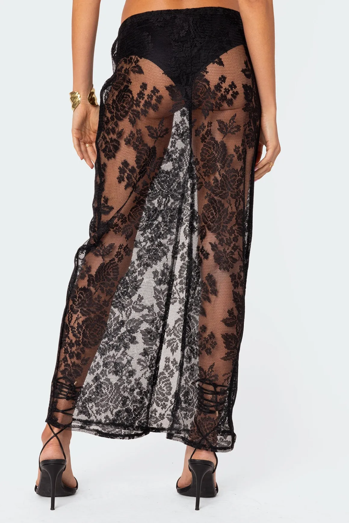 Bess Sheer Lace Maxi Skirt