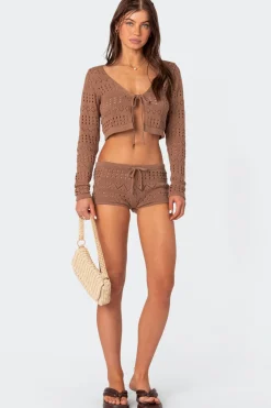Betsy Tie Front Knitted Shorts
