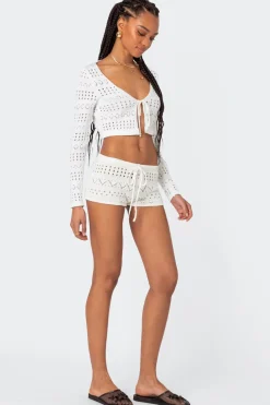 Betsy Tie Front Knitted Shorts