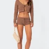 Betsy Tie Front Knitted Shorts