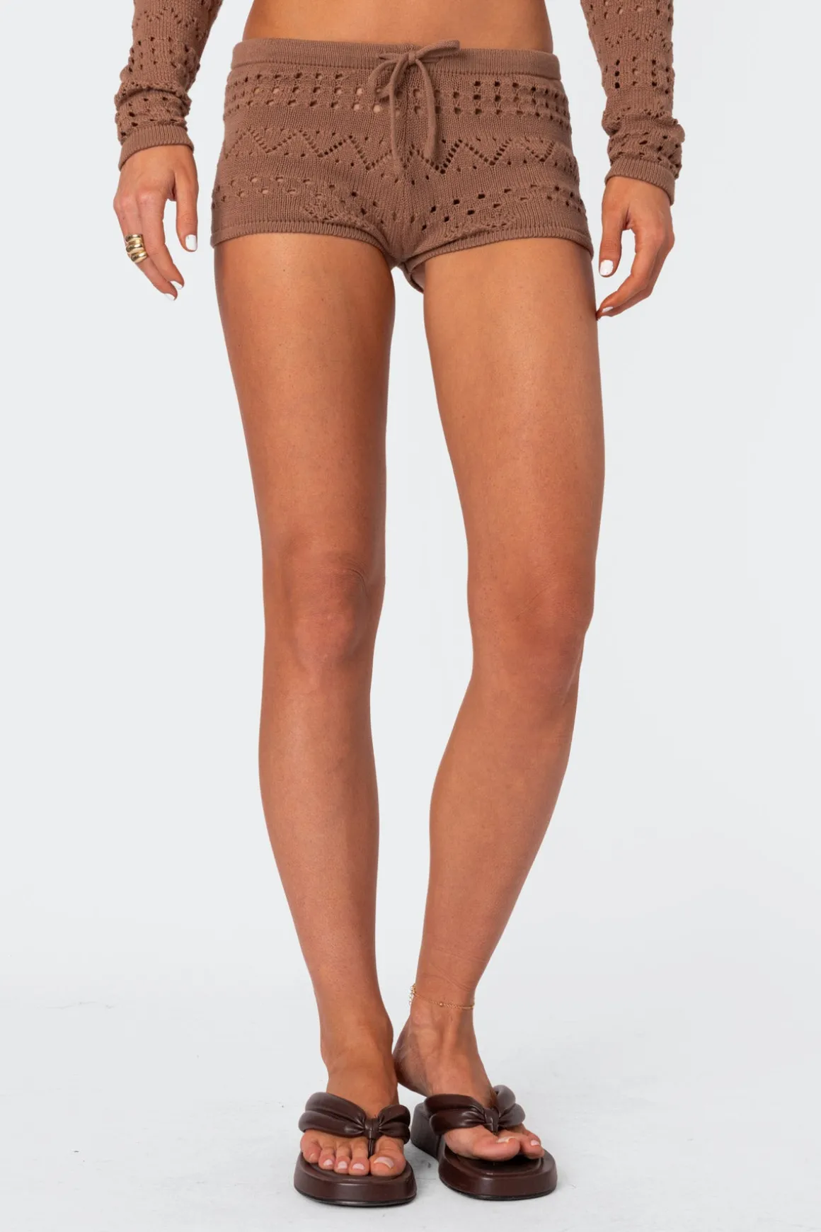 Betsy Tie Front Knitted Shorts