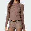 Beverly Bow Cable Knit Sweater
