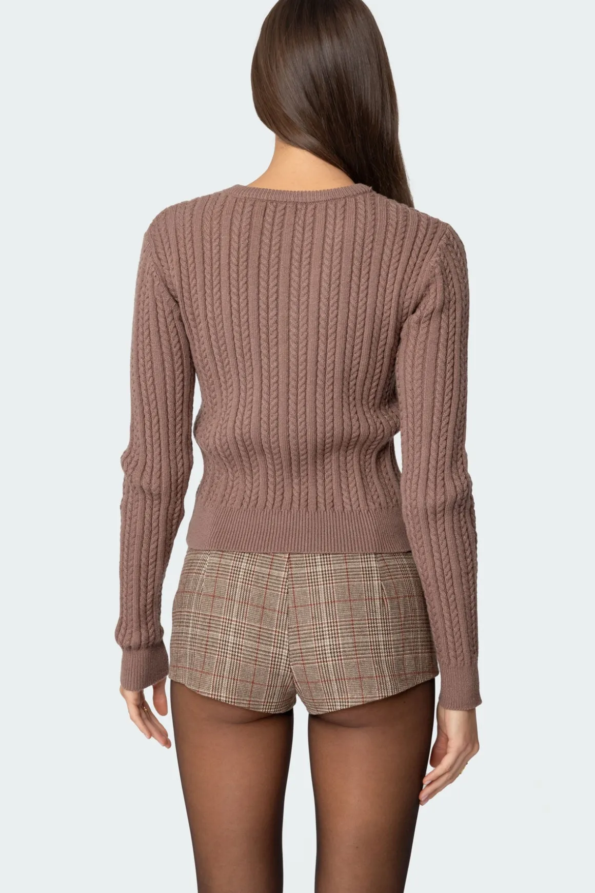 Beverly Bow Cable Knit Sweater