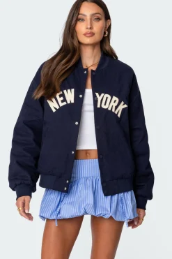 Big Apple Oversized Bomber Jacket
