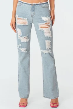 Bindi Low-Rise Ripped Jeans
