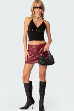 Birdie Buckle Belted Top