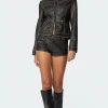 Blaise Faux Leather Micro Shorts