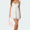 Bonny Lace Trim Cotton Mini Dress