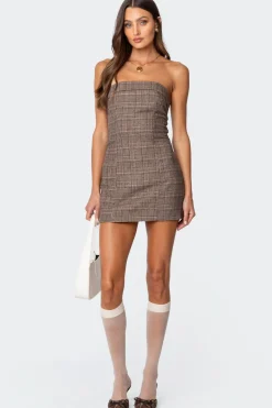 Boss Mode Plaid Mini Dress