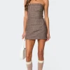 Boss Mode Plaid Mini Dress