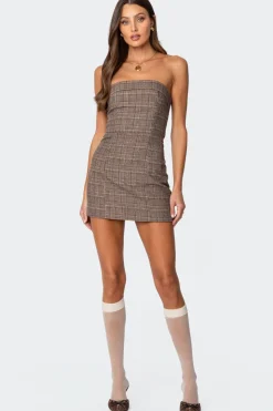 Boss Mode Plaid Mini Dress
