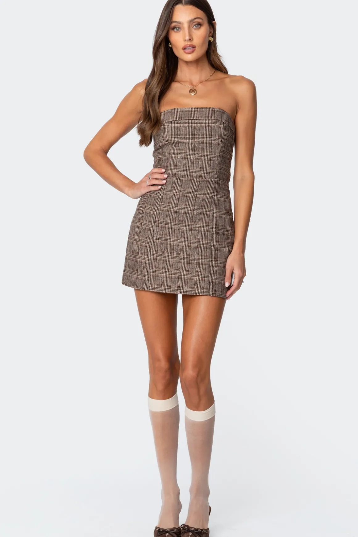 Boss Mode Plaid Mini Dress