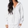 Bouquet Oversized Zip Up Hoodie