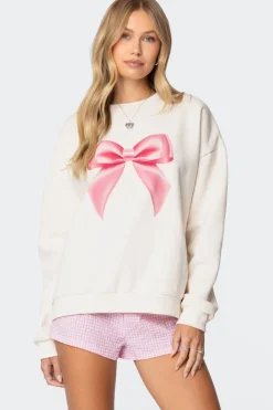 Bow Brat Printed Sweatshirt