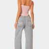 Bow Pocket Relaxed Jeans