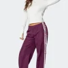 Bow Stripe Nylon Track Pants