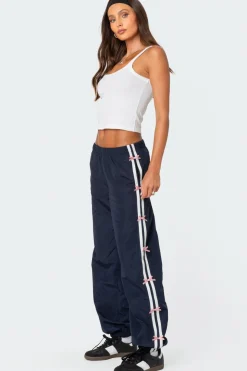 Bow Stripe Nylon Track Pants