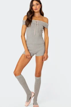 Bow Time Knit Micro Shorts