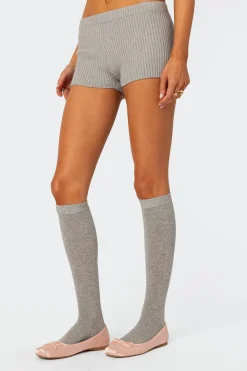 Bow Time Knit Micro Shorts