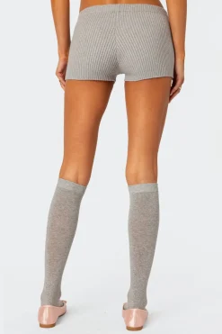 Bow Time Knit Micro Shorts