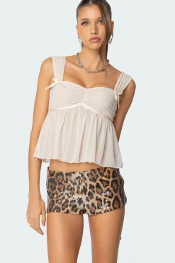 Bowe Babydoll Mesh Top