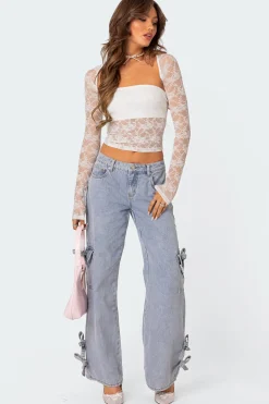 Bows 4 Days Low Rise Baggy Jeans