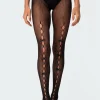 Bowtie Cutout Tights