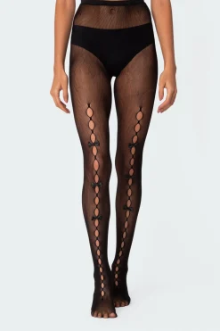 Bowtie Cutout Tights