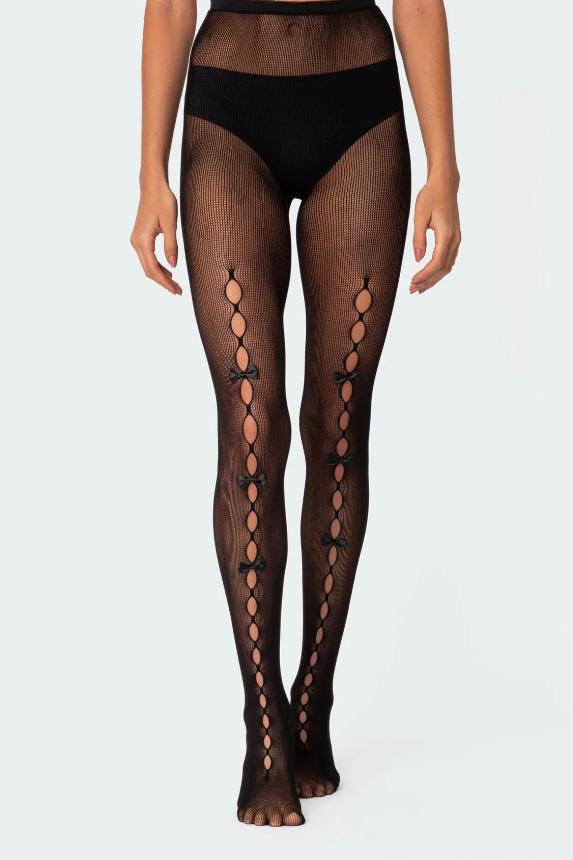 Bowtie Cutout Tights