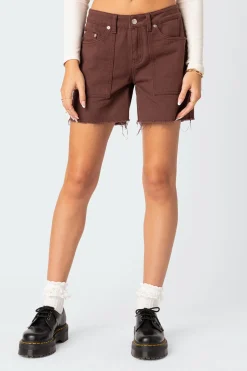 Boyfriend Denim Carpenter Shorts