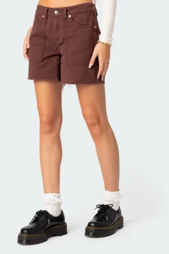 Boyfriend Denim Carpenter Shorts