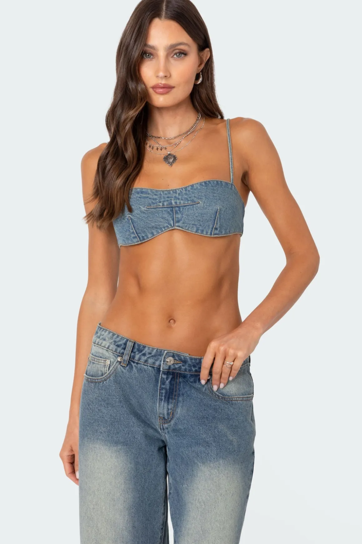 Brandy Denim Bralette