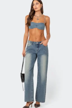 Brandy Denim Bralette