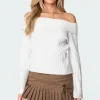 Brandy Fold Over Ribbed Sweater