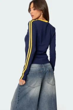 Brasil Embroidered Long Sleeve T Shirt
