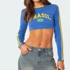Brasil Long Sleeved Crop Top