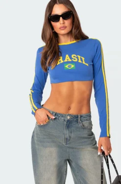 Brasil Long Sleeved Crop Top